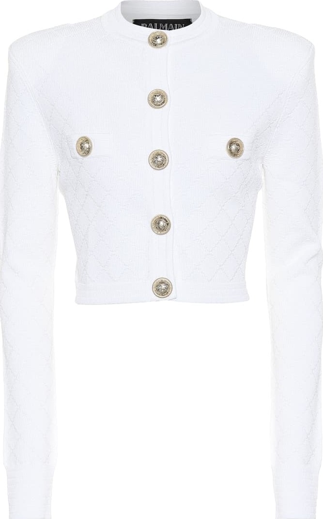 Balmain Cropped knit jacket
