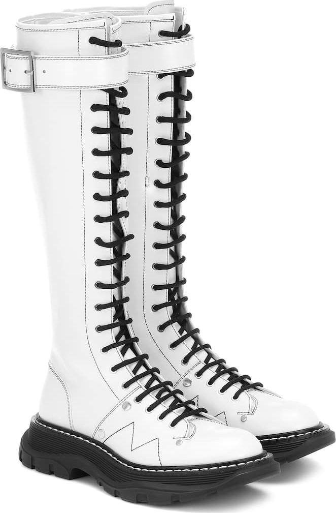Alexander McQueen Leather knee-high boots