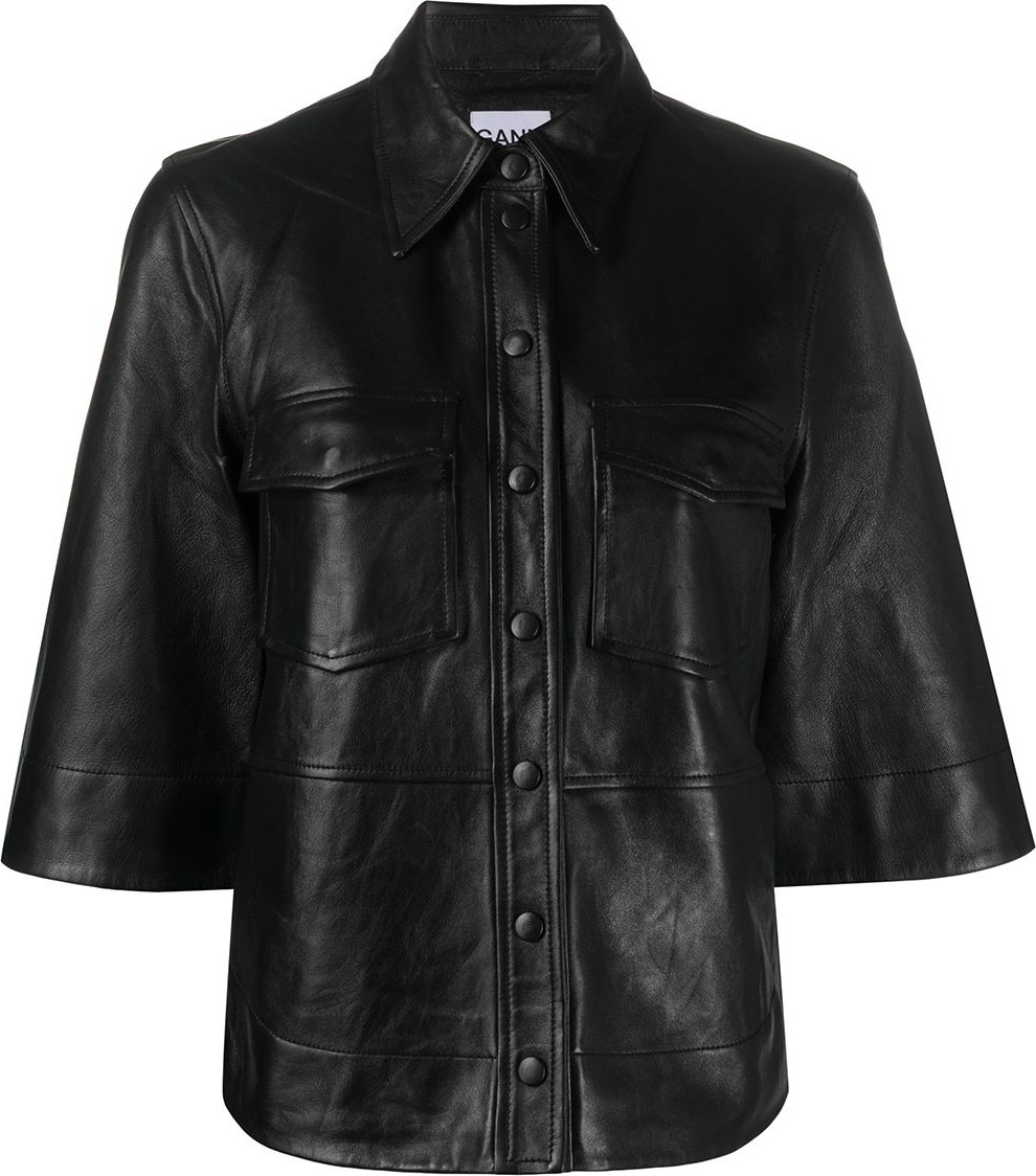 Ganni - Three-quarter length sleeves buttoned shirt