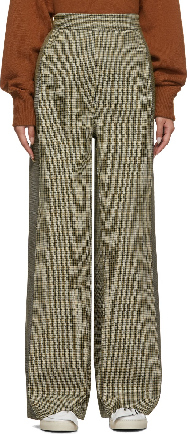Ports 1961 Grey Houndstooth Contrast Trousers