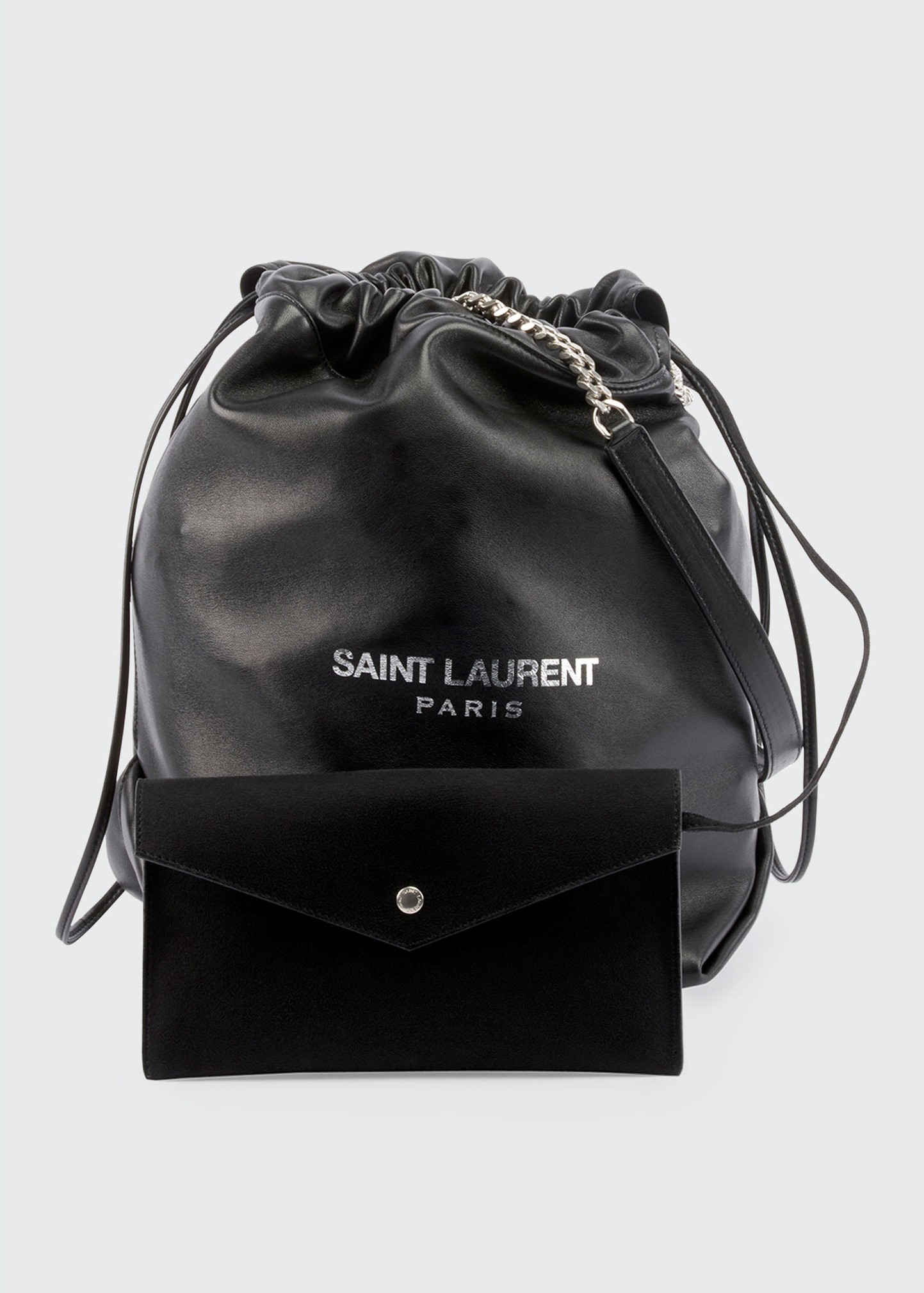 Saint Laurent Teddy Drawstring Bucket Bag