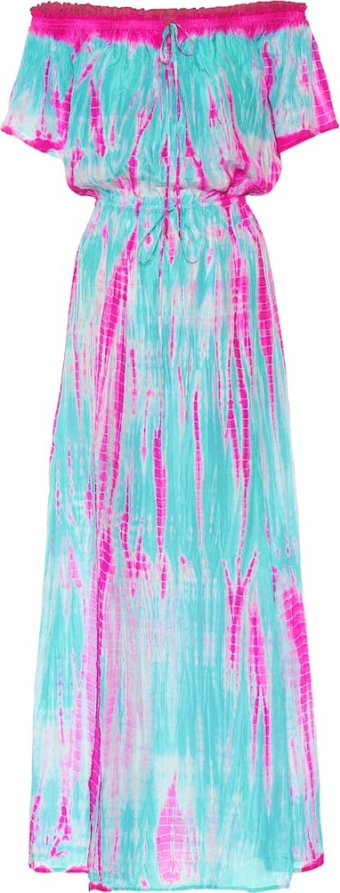 Anna Kosturova Tie-dye silk maxi dress