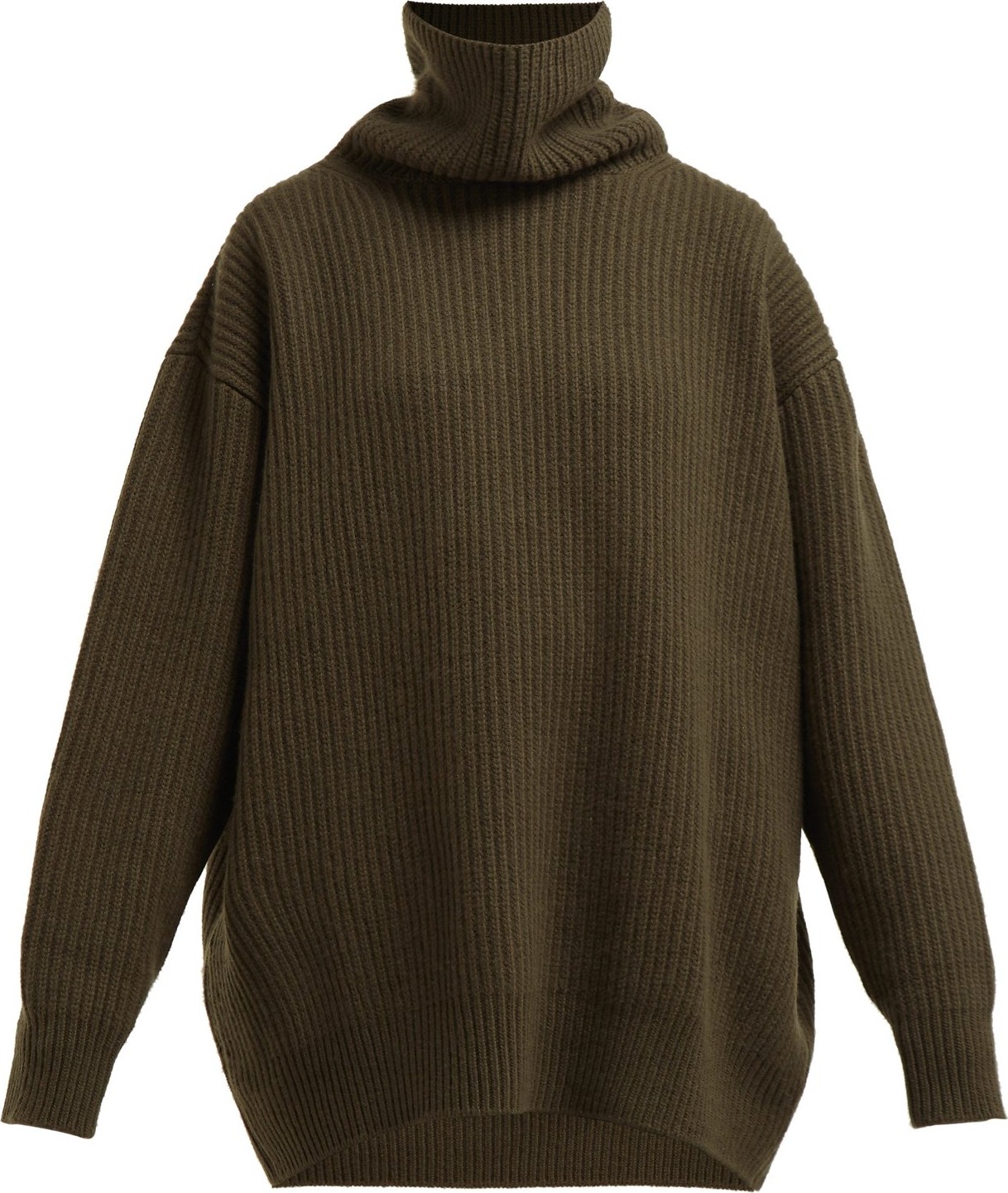 Raey Displaced-sleeve roll-neck wool sweater