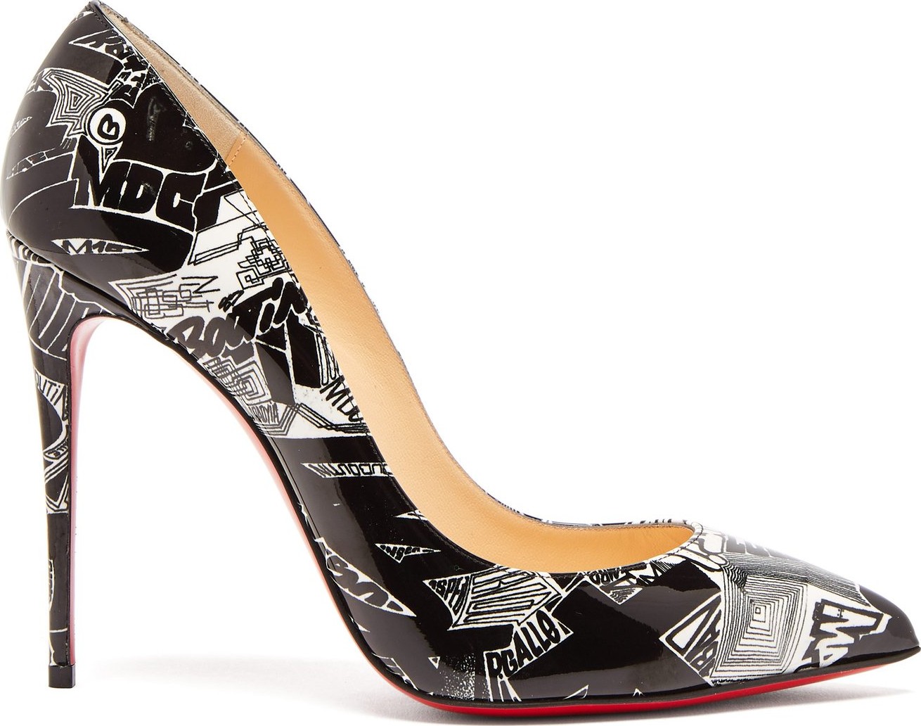 Christian Louboutin Pigalle Folies 100 printed leather pumps