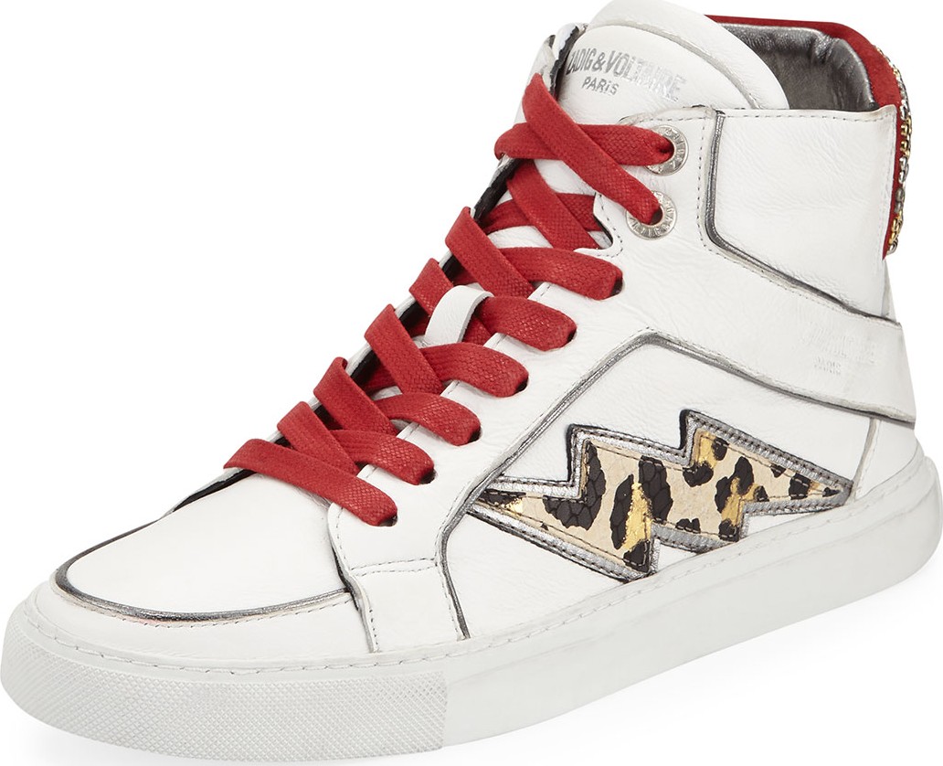 Zadig & Voltaire Flash Leo High-Top Sneakers