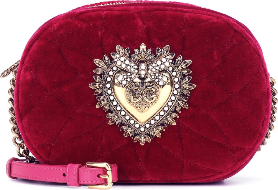 Dolce & Gabbana Devotion velvet camera bag