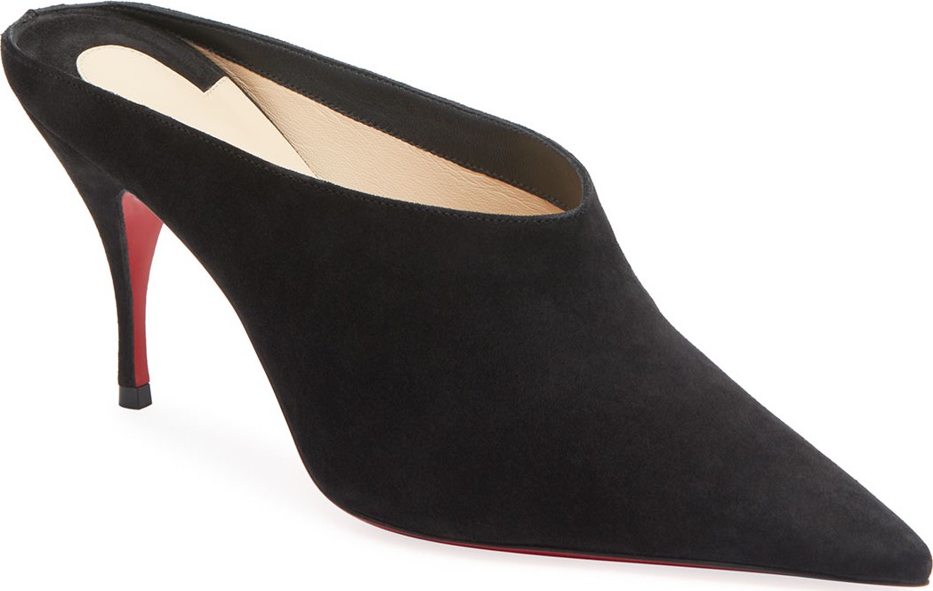 Christian Louboutin Quart Pointed-Toe Red Sole Mules