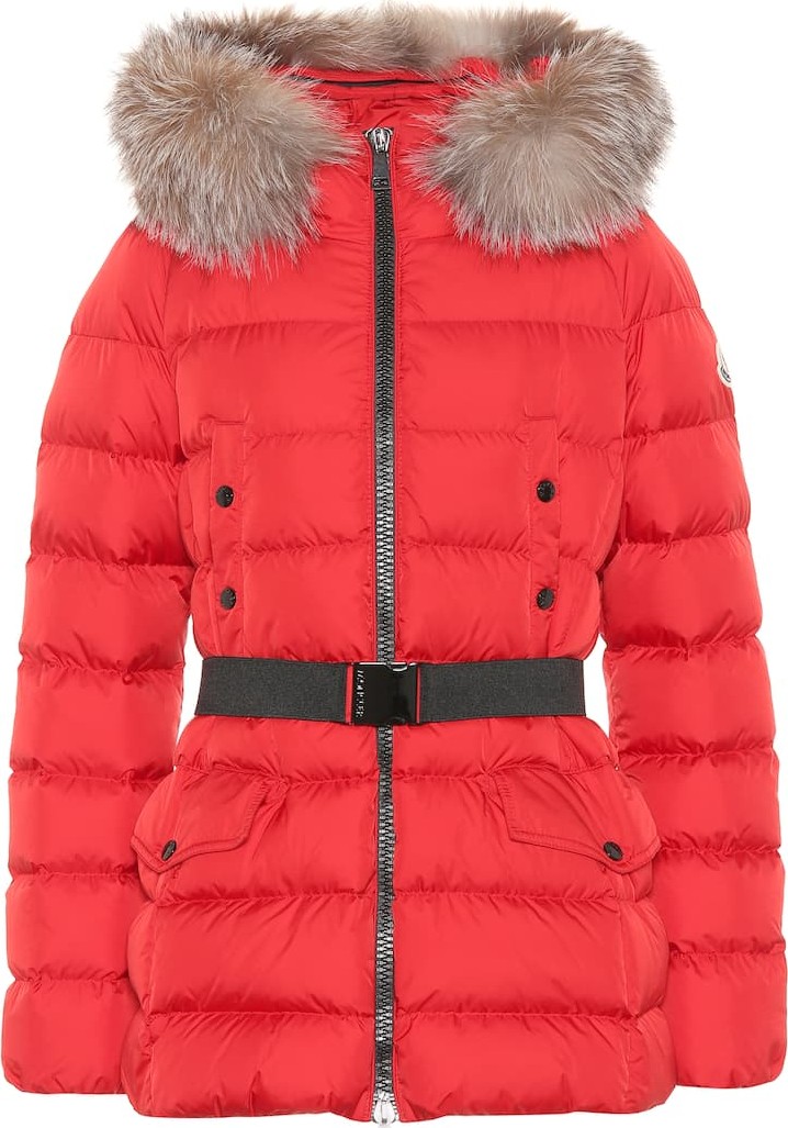 Moncler Clion quilted fur-trimmed down coat