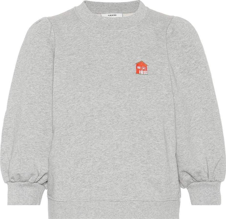 Ganni Lott Isoli Cottage embroidered sweatshirt