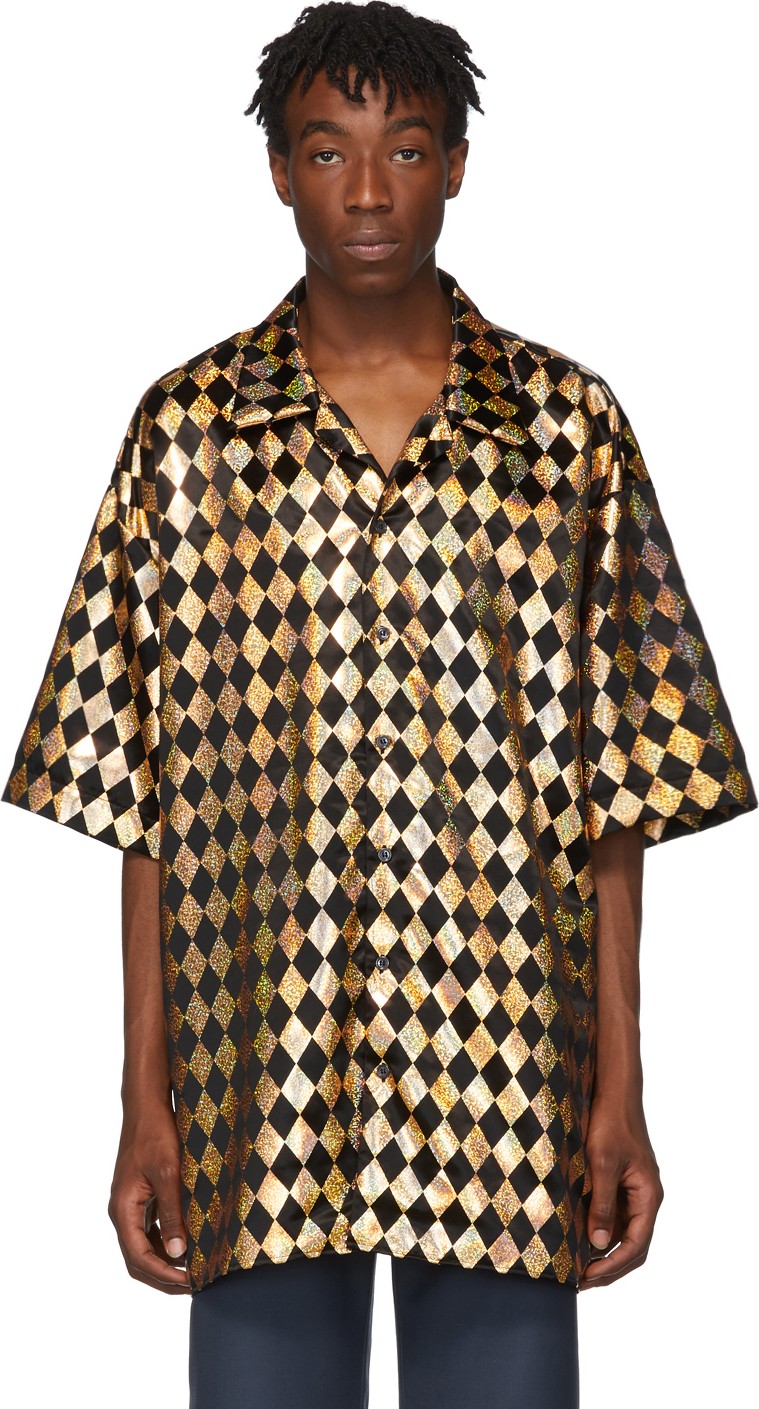 Gucci Black & Gold Diamond Shirt