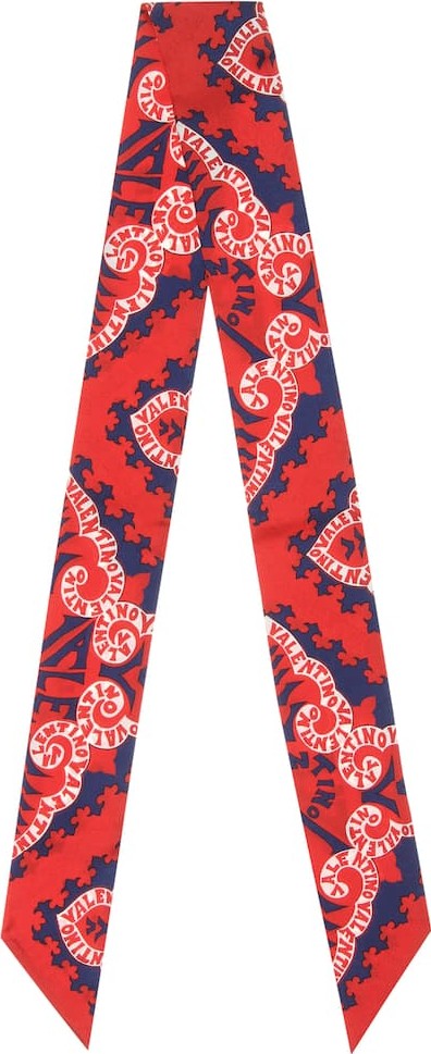 Valentino Printed silk scarf