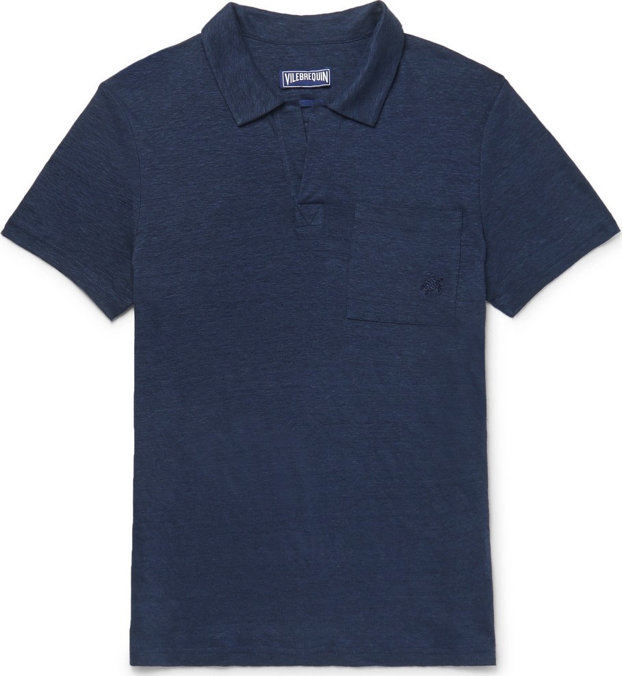 Vilebrequin Pyramid Slim-Fit Slub Linen-Jersey Polo Shirt