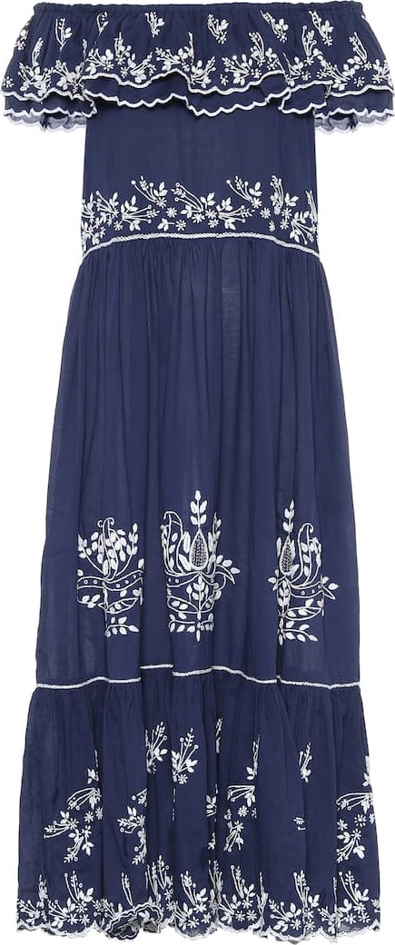 Juliet Dunn Exclusive to Mytheresa – Embroidered cotton midi dress