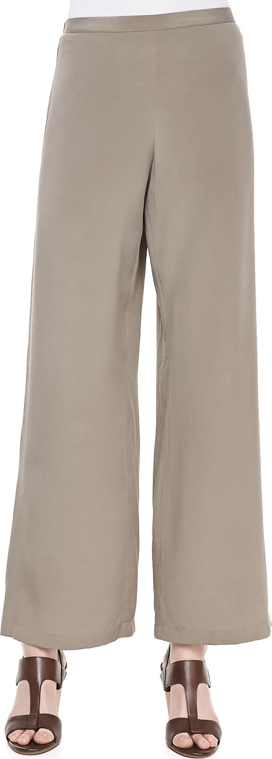 Go Silk Silk Wide-Leg Pants