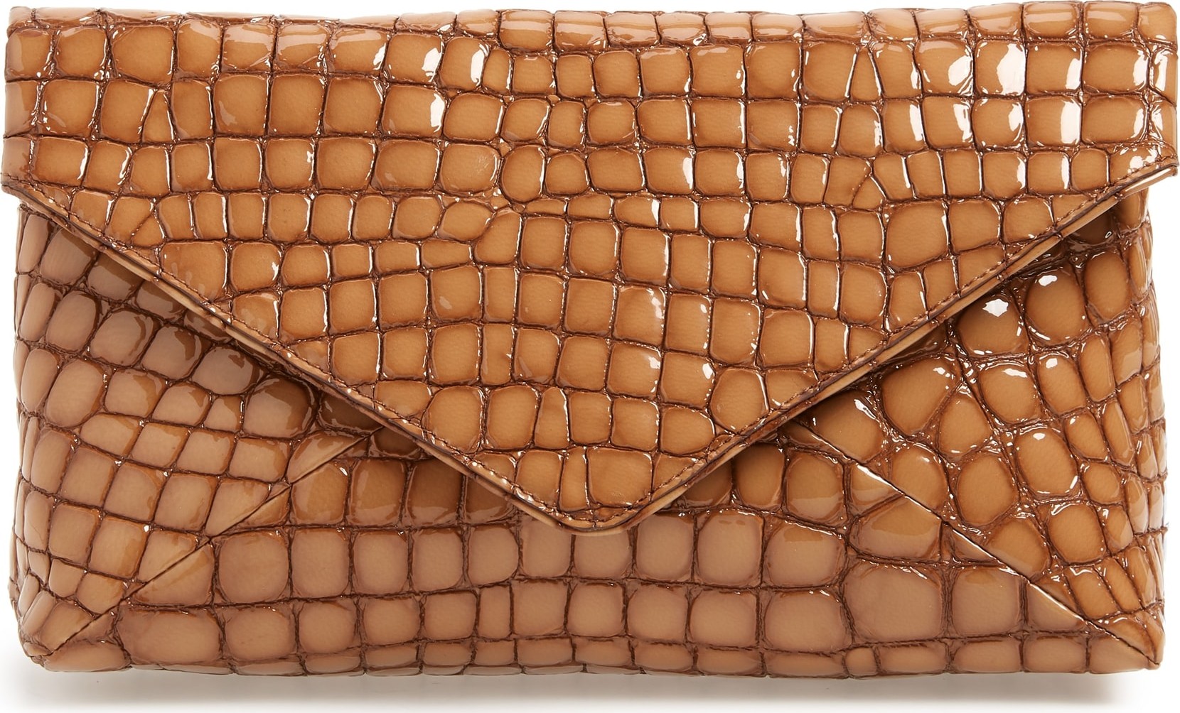 Dries Van Noten Croc Embossed Leather Clutch Dries Van Noten Croc Embossed Leather Clutch