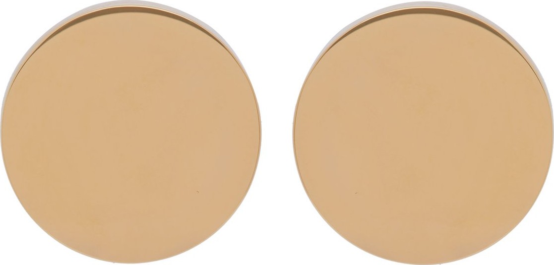Jil Sander Circle gold-tone stud earrings