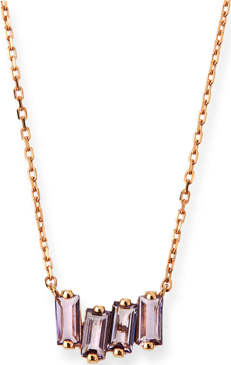 KALAN by Suzanne Kalan 14k Rose Gold Rose de France Amethyst Fireworks Necklace