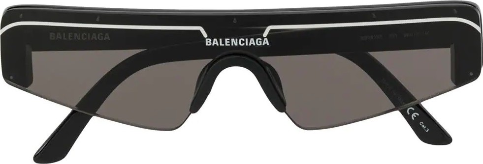 Balenciaga rectangular shield ski sunglasses