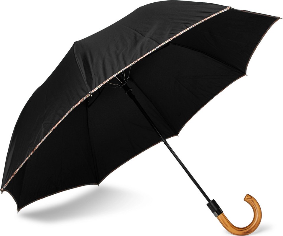 Paul Smith Wood-Handle Striped Umbrella