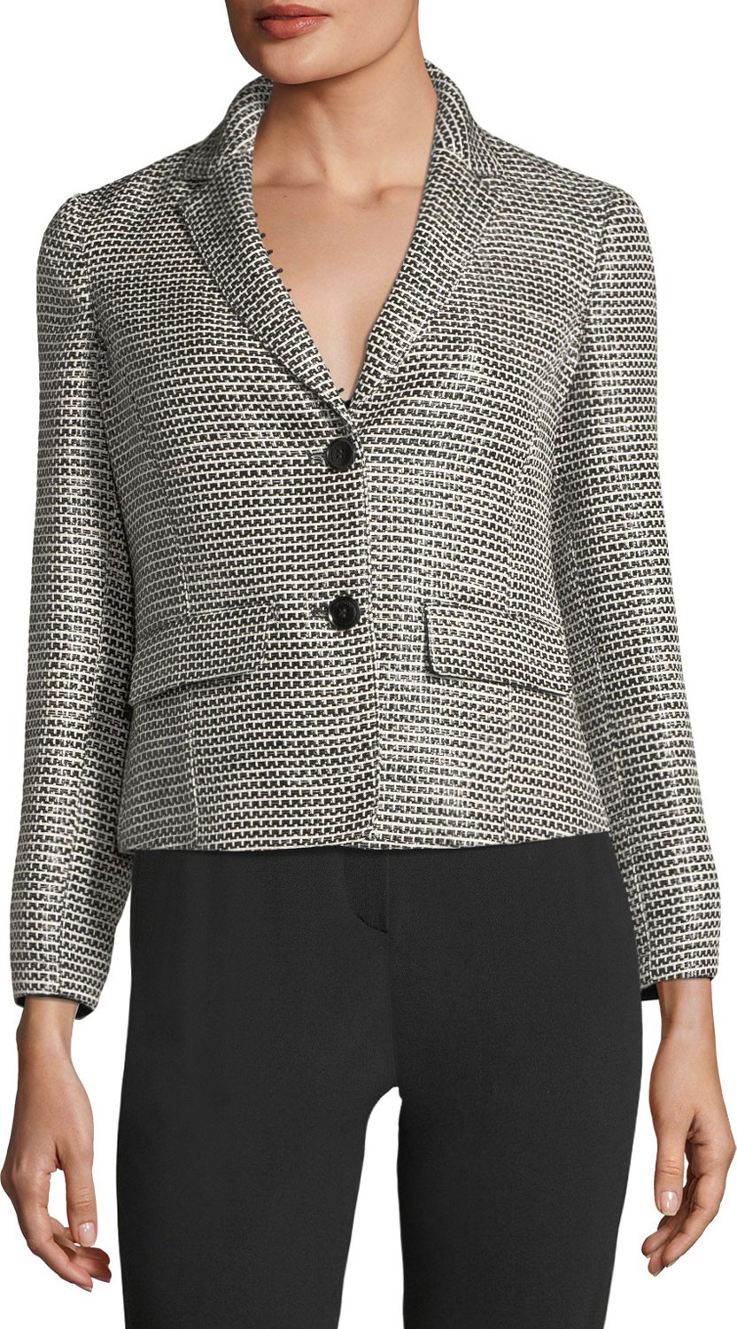 Emporio Armani Two-Button Tweed Jacket