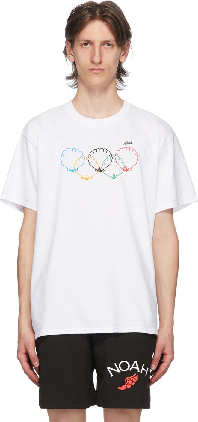 Noah NYC White Scallops T-Shirt