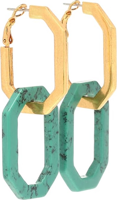 Oscar De La Renta Octagonal earrings