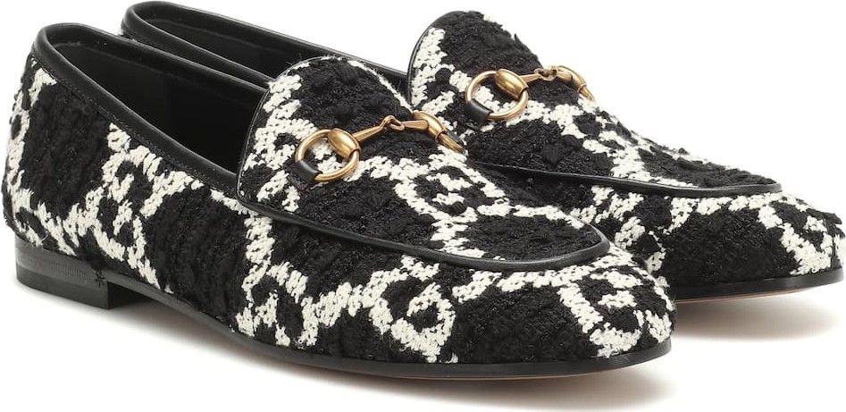 Gucci Jordaan GG tweed loafers
