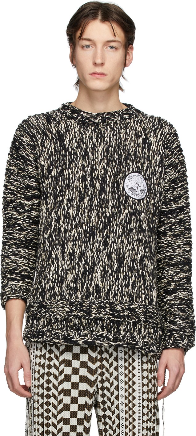 Off White Black & White Climb Rope Sweater