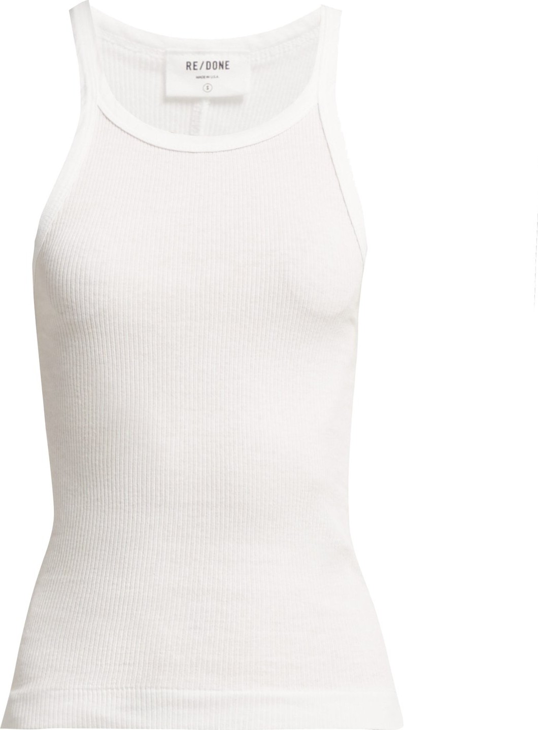 Re/Done Originals Ribbed cotton tank top