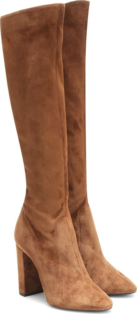 Saint Laurent Lou 105 suede knee-high boots