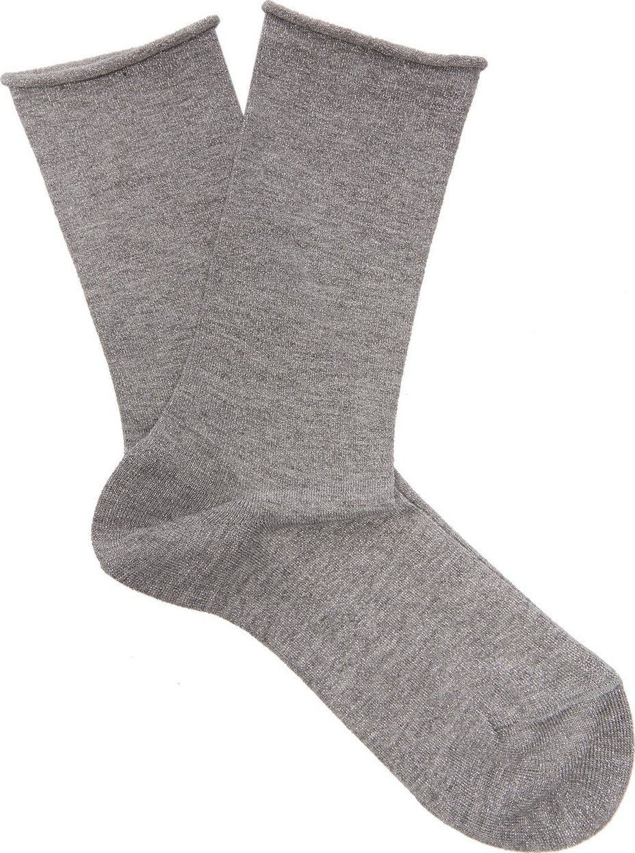 Falke Lurex logo-intarsia knit socks