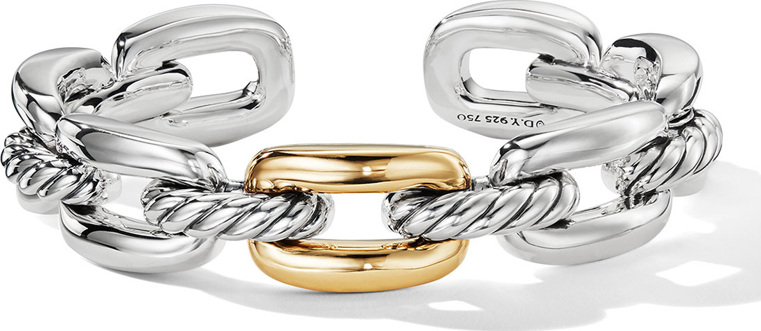 David Yurman Wellesley Link Single-Stack Bracelet w/ 18k Gold