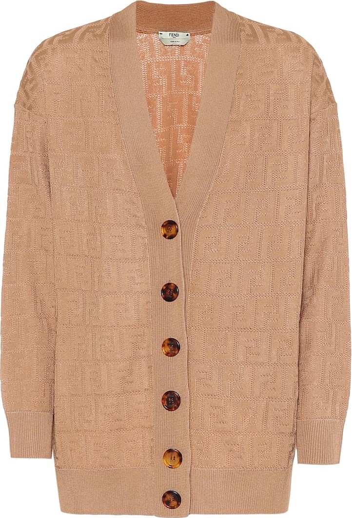 Fendi FF cotton-blend cardigan