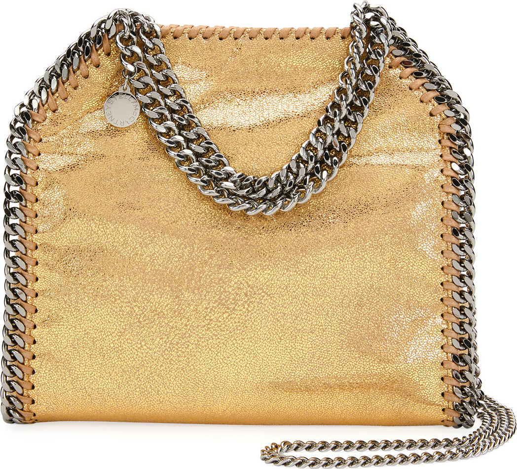 Stella McCartney Mini Falabella Metallic Chain Tote Bag