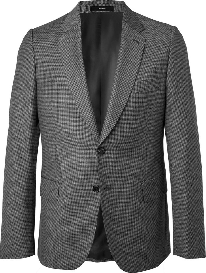 Paul Smith Grey Soho Slim-Fit Puppytooth Wool Suit Jacket