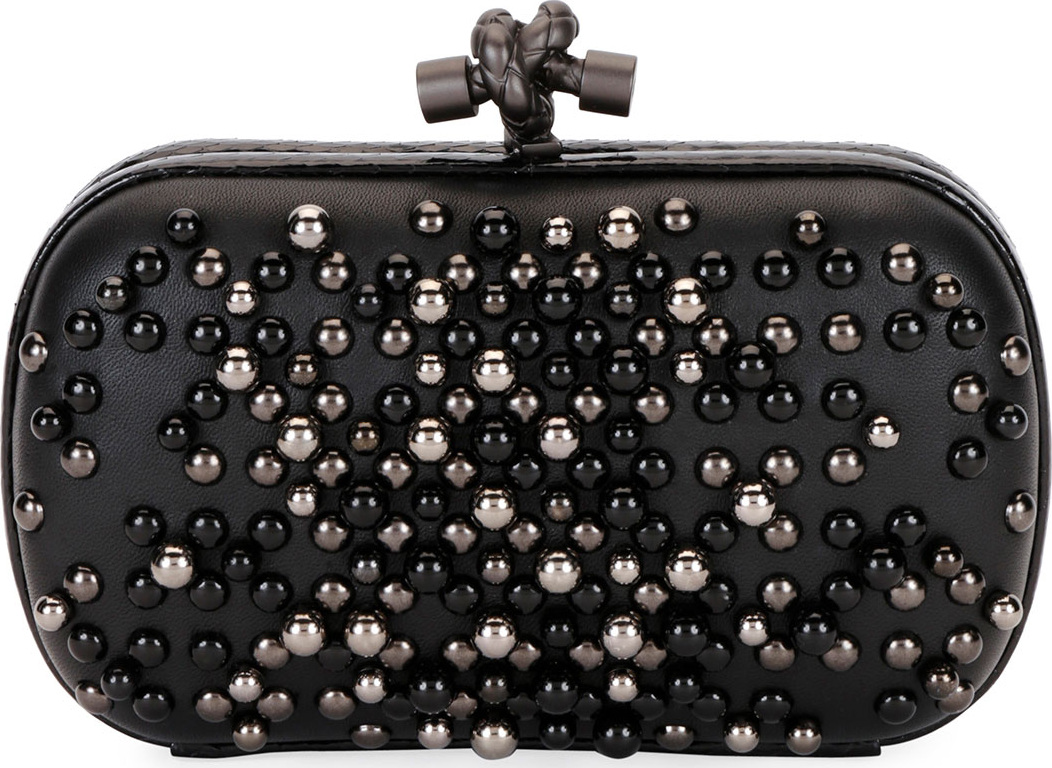 Bottega Veneta Pearly Chain Knot Clutch Bag