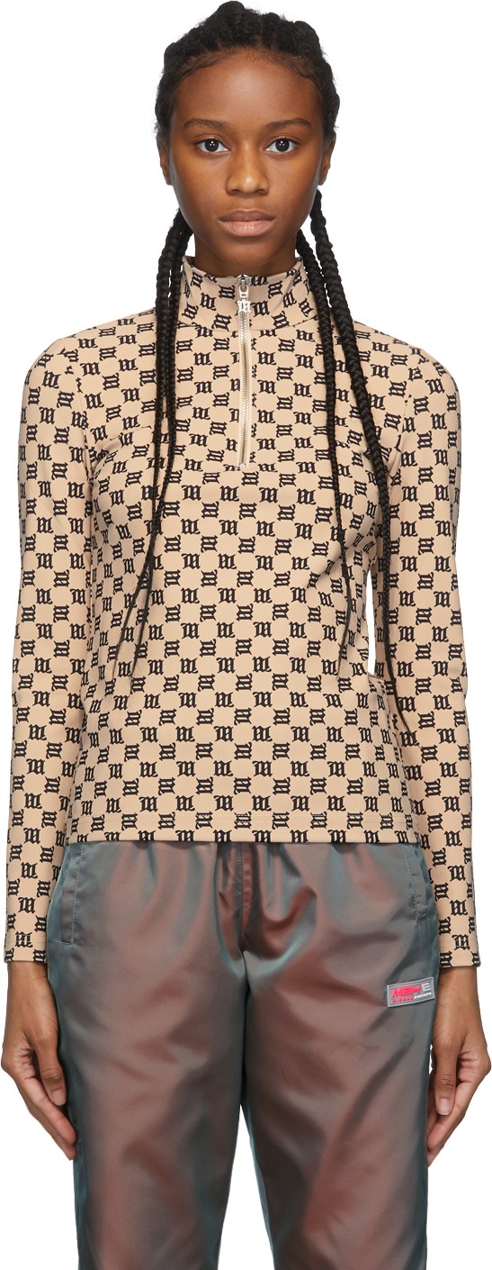 Misbhv Beige Monogram Turtleneck