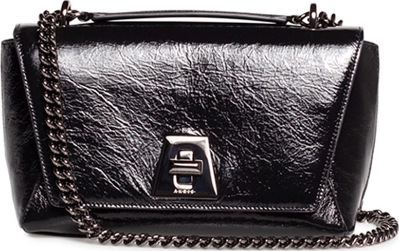 Akris Anouk Day Small Crinkle Patent Shoulder Bag