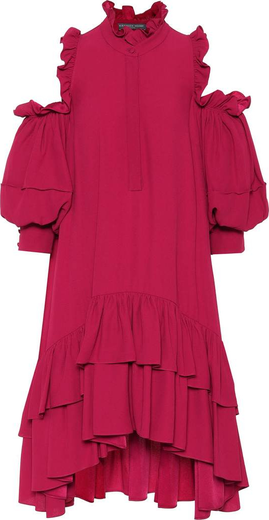Alexander McQueen Ruffled crêpe minidress