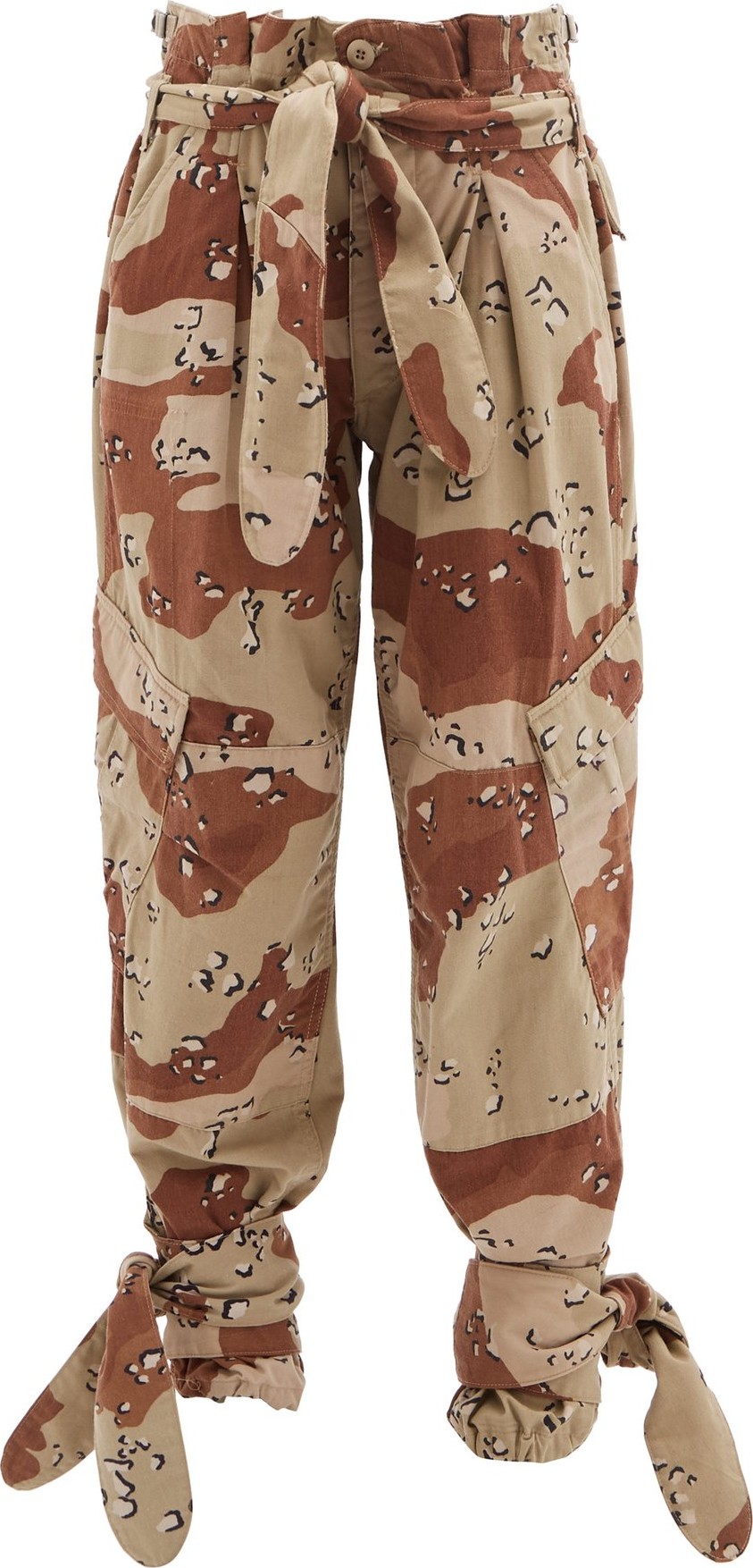 Re/Done Originals X The Attico camouflage paperbag-waist trousers