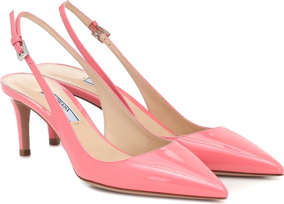 Prada Patent leather slingback pumps
