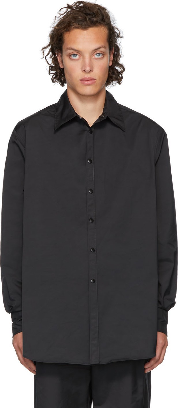 Valentino Black Semiover Fit Shirt