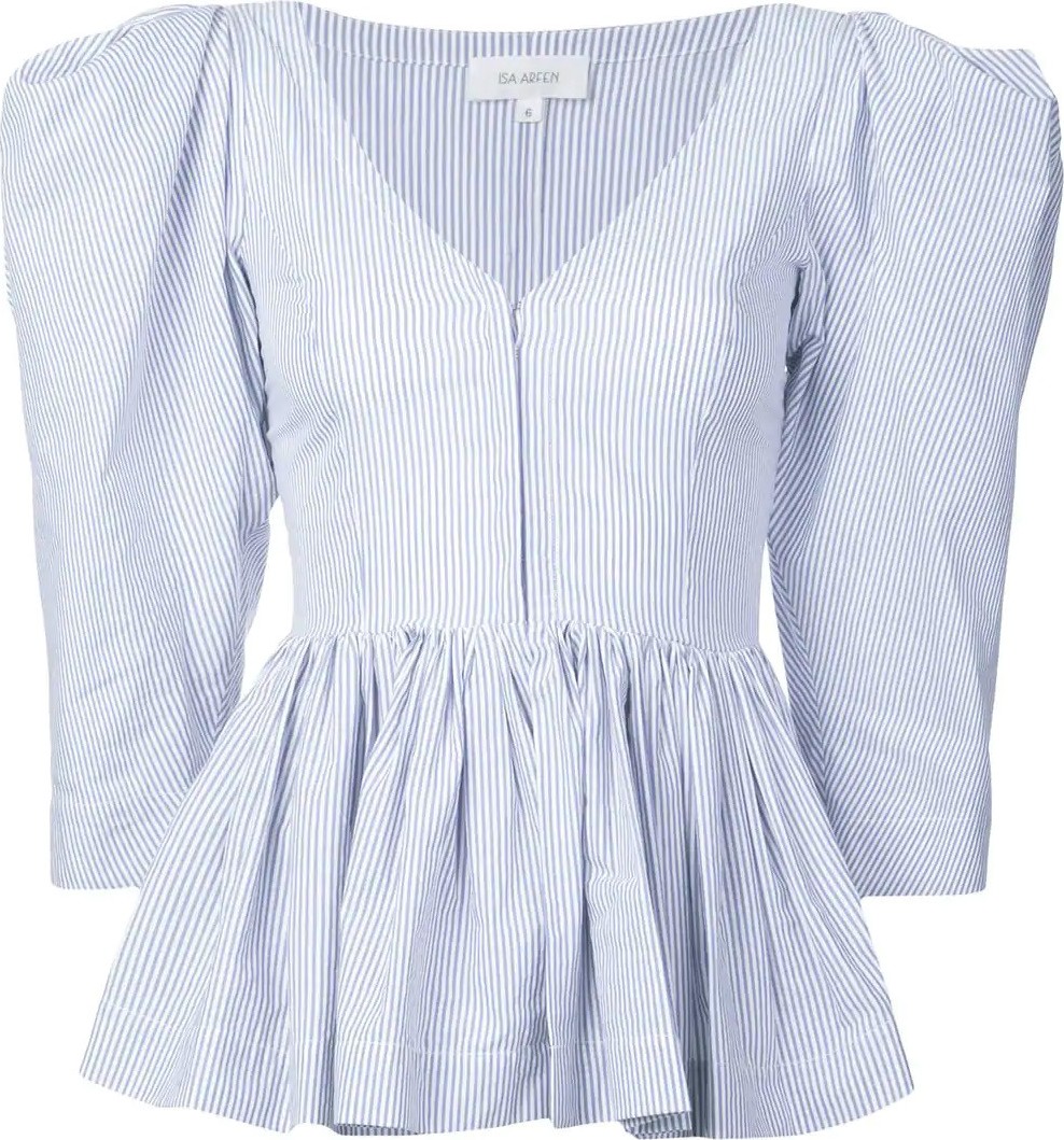 Isa Arfen striped peplum blouse