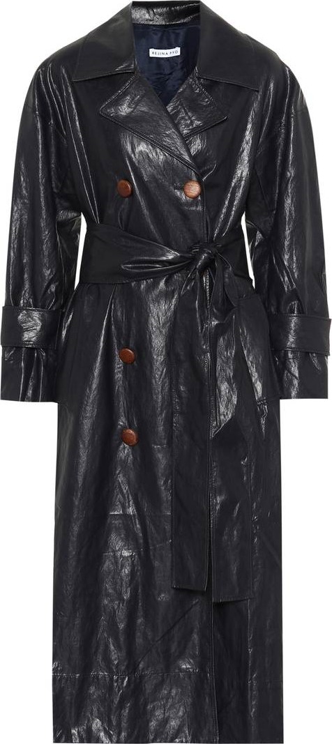 Rejina Pyo Oli faux leather trench coat