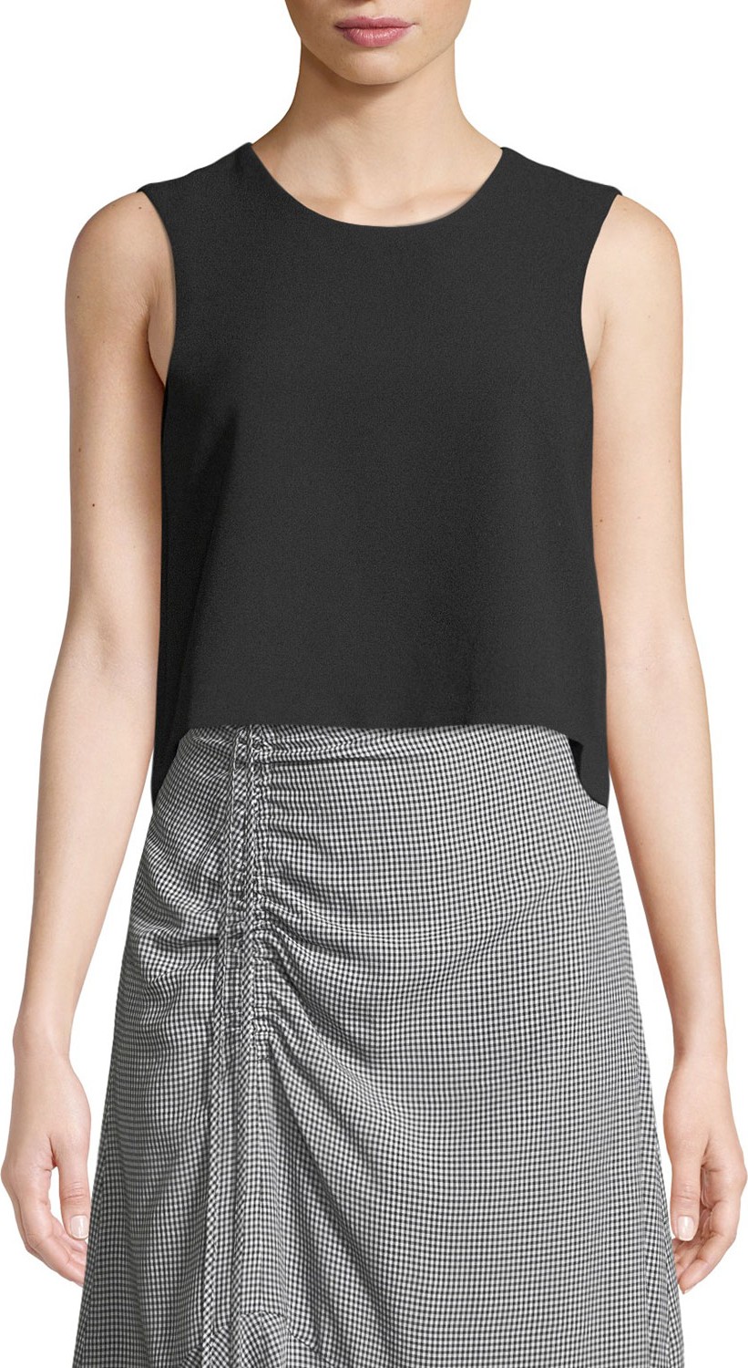 Club Monaco Midian Structured Sleeveless Crop Top