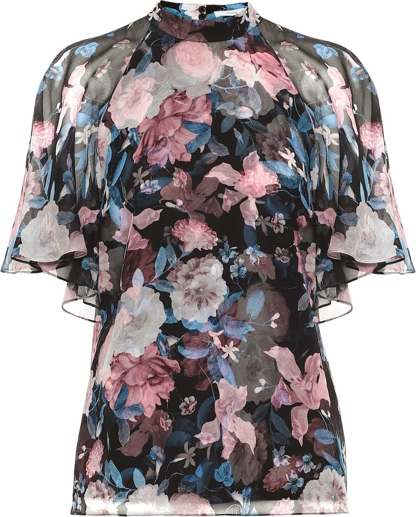 Erdem Bennett floral silk-voile top