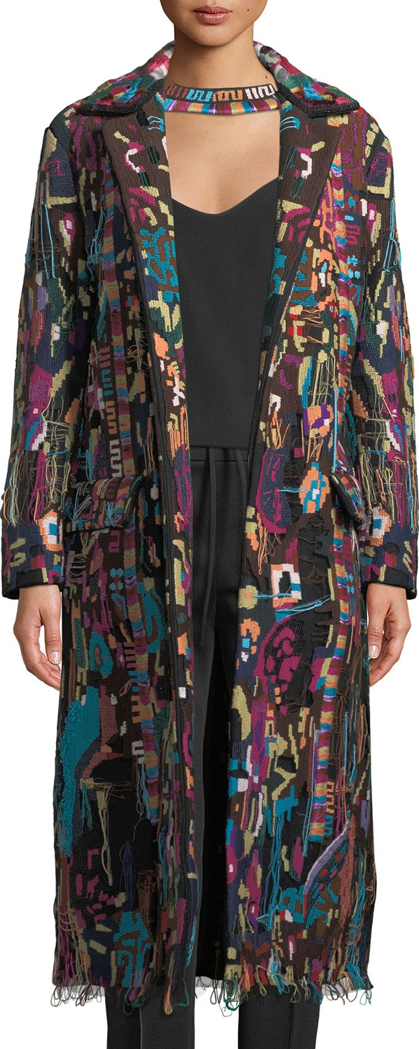 Valentino Embroidered Overcoat