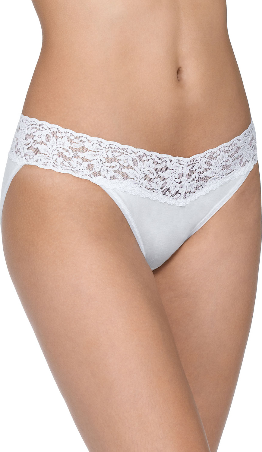 Hanky Panky Signature Lace Organic Cotton V-Kini Panties, Basic Colors
