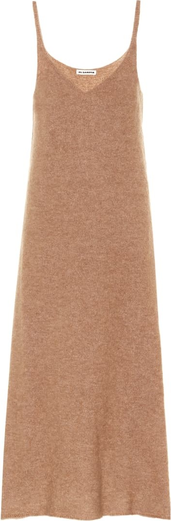 Jil Sander Mohair-blend knit slip dress