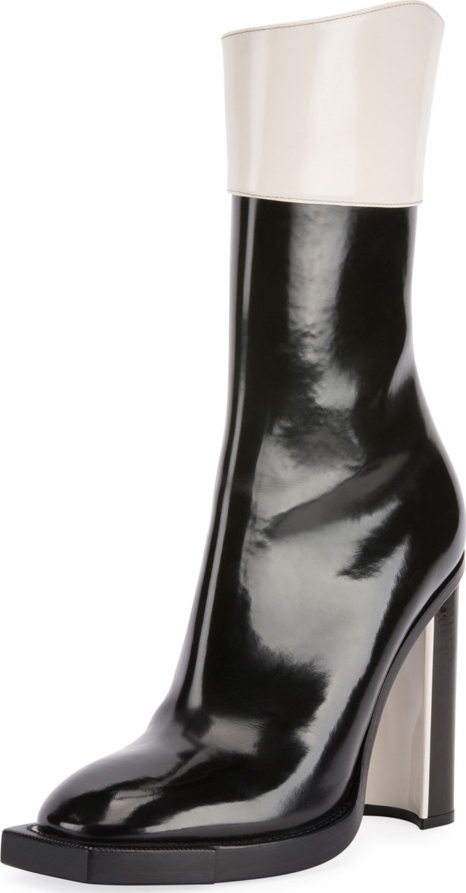 Alexander McQueen Two-Tone Tall Booties